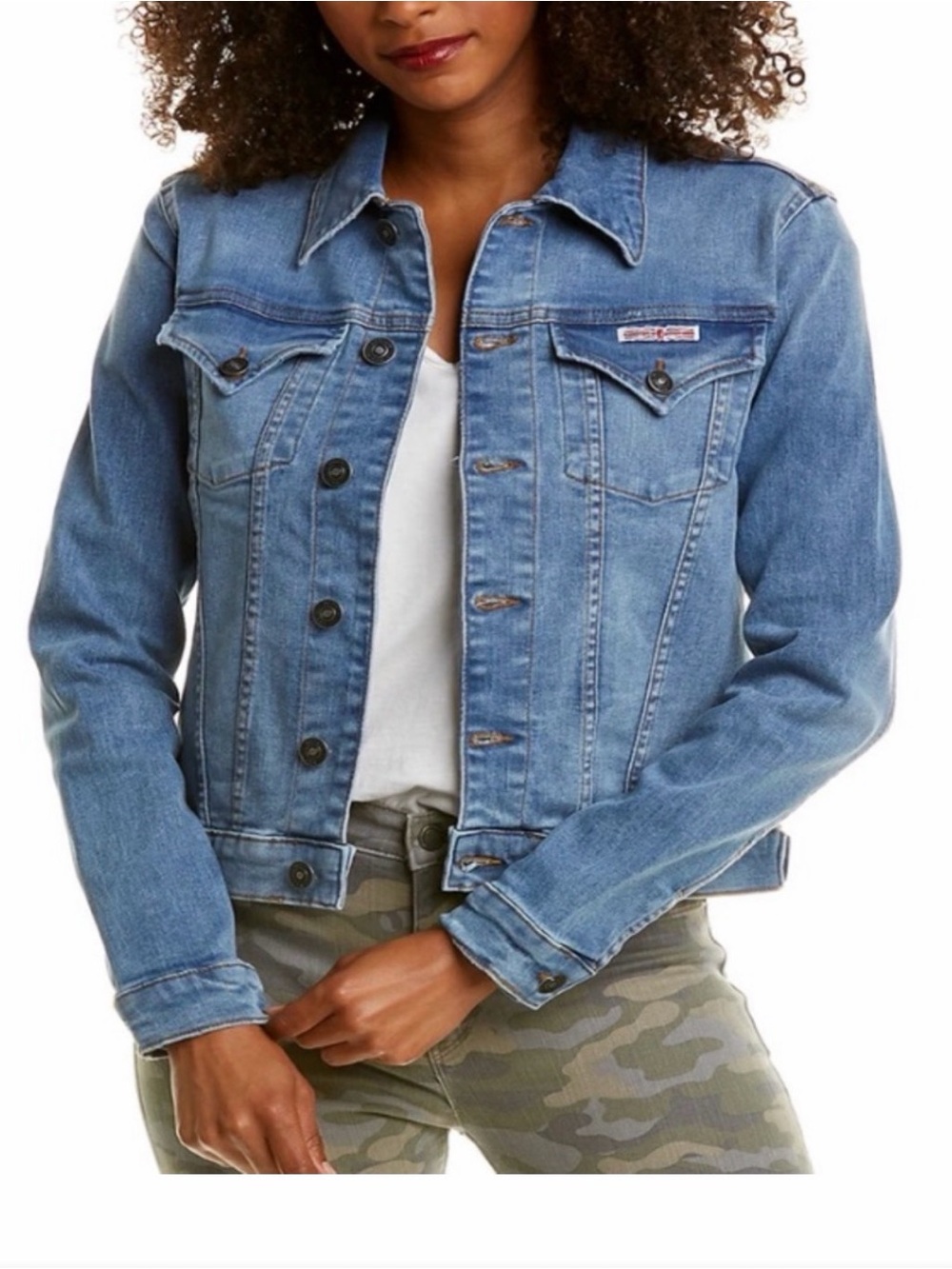 NWT - Hudson Jeans Classic Light Blue Denim Jacket for Women